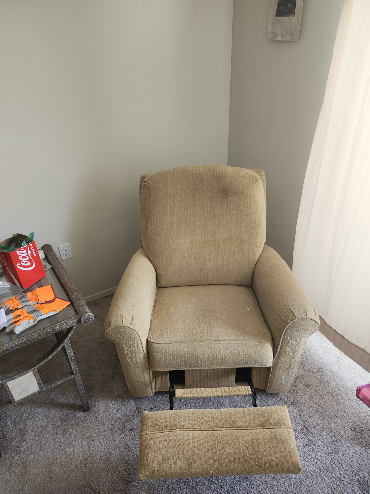 Tan Fabric Recliner Chair