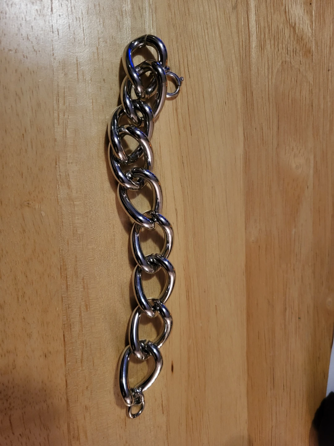 Silver Tone Chunky Chain Bracelet