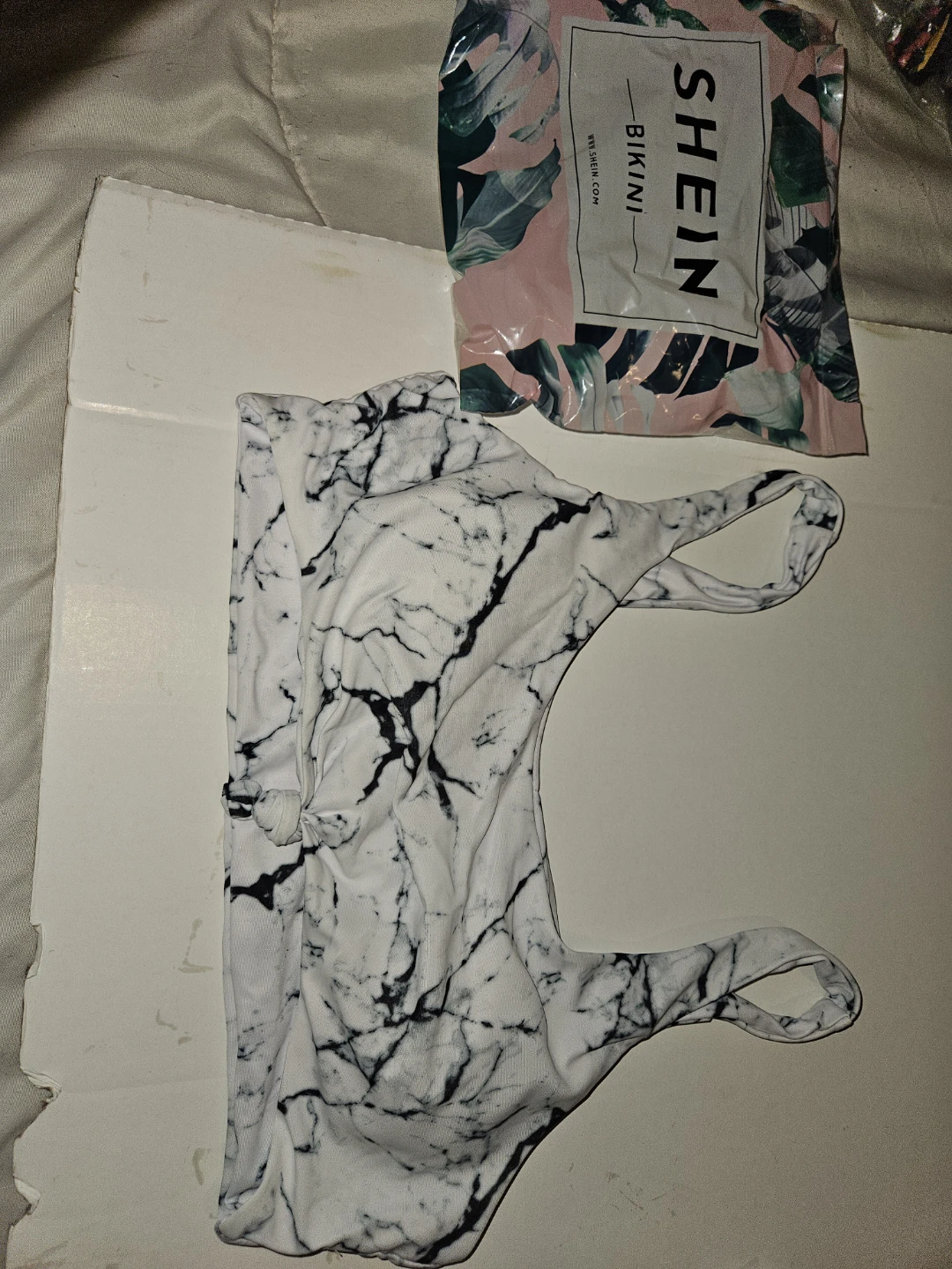 Shein Marble Print Bikini - Size M