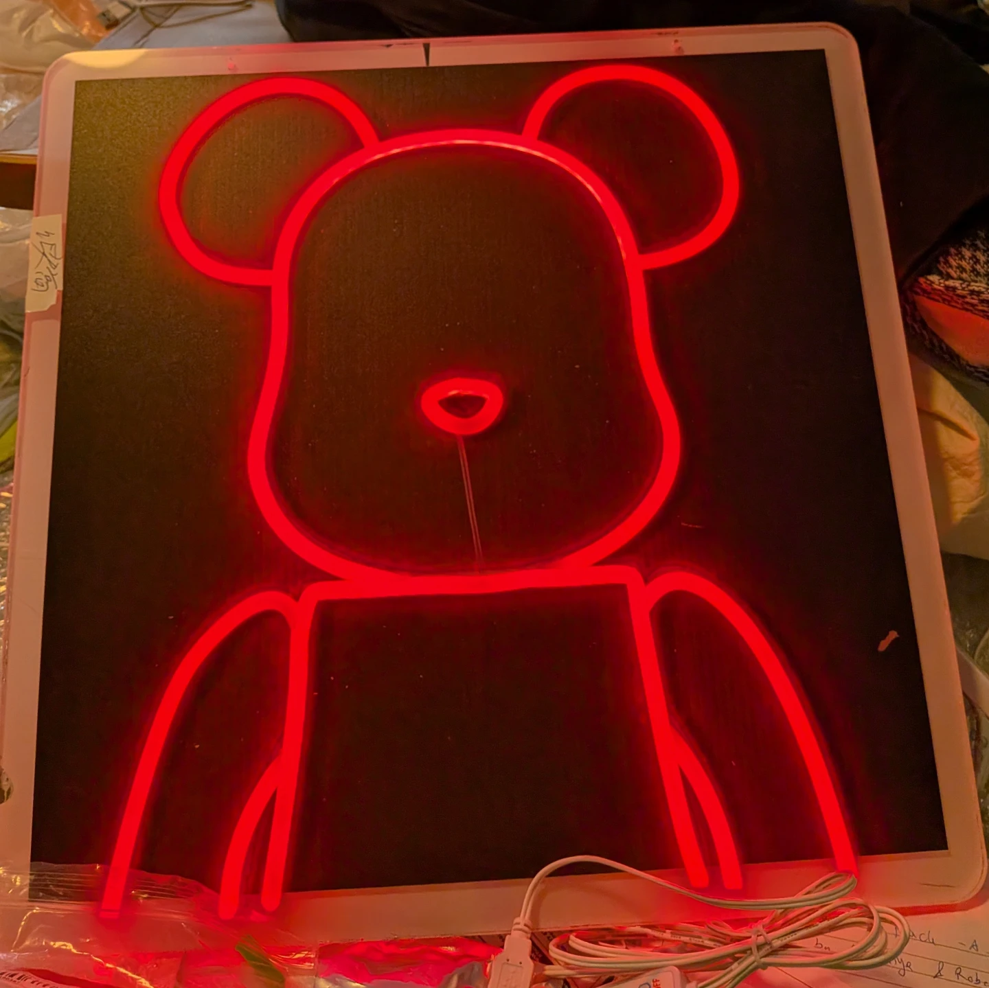 Like Bearbrick Neon Sign design  - Red