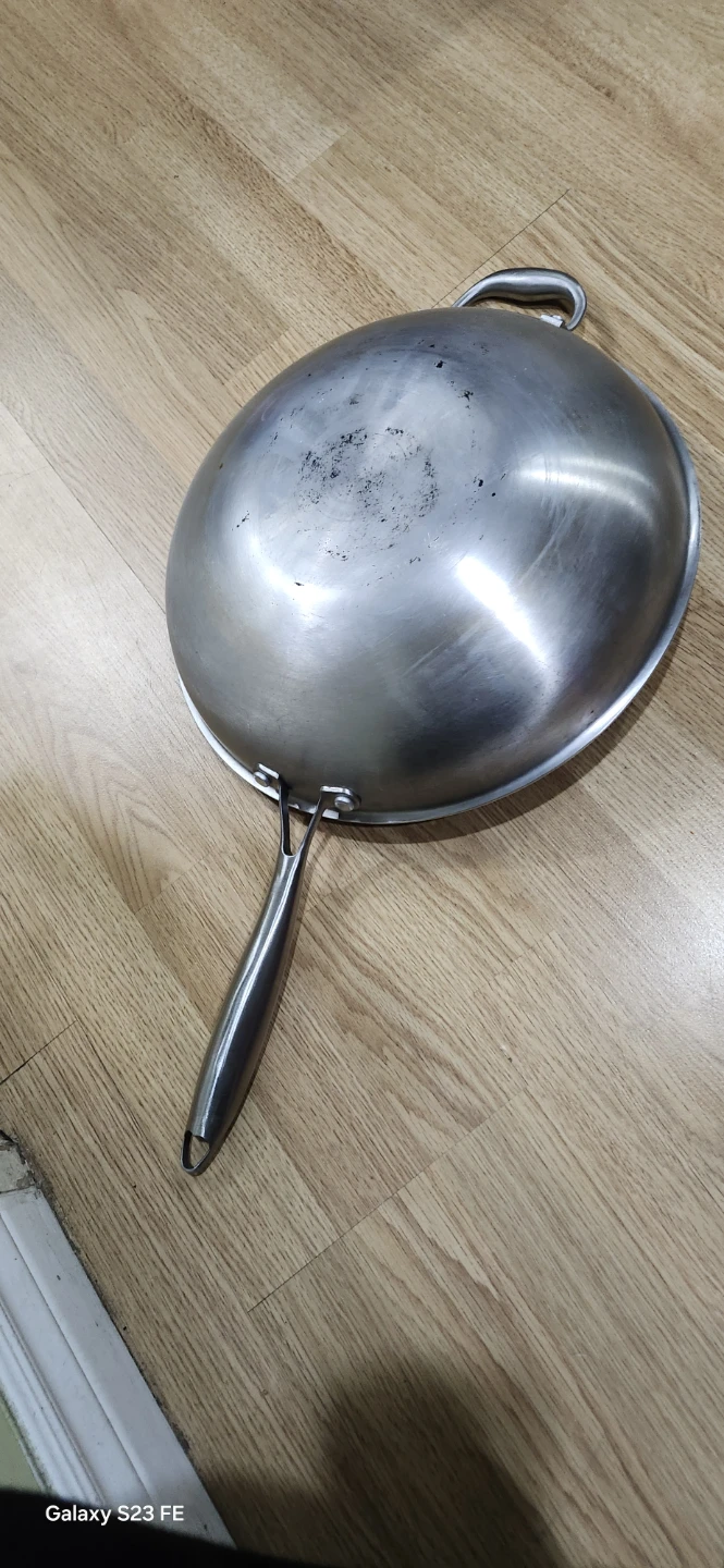 Wok Pan TSTSM STAINLESS STEEL NO STICK flat base - photo 4