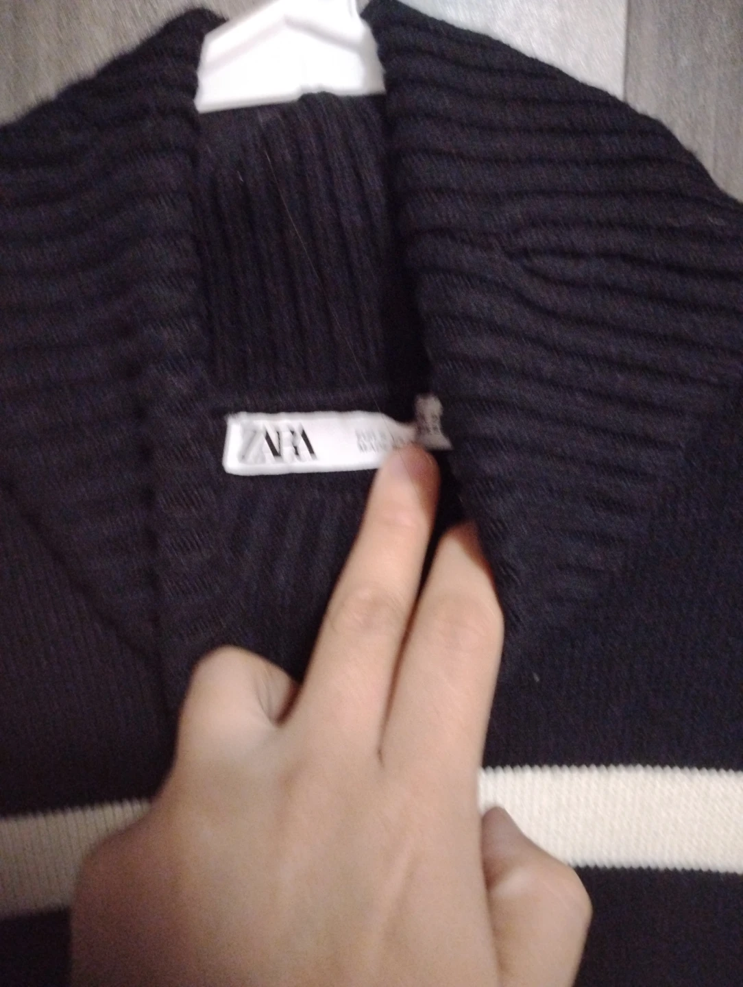 Zara Black & White Striped Knit Dress - photo 2