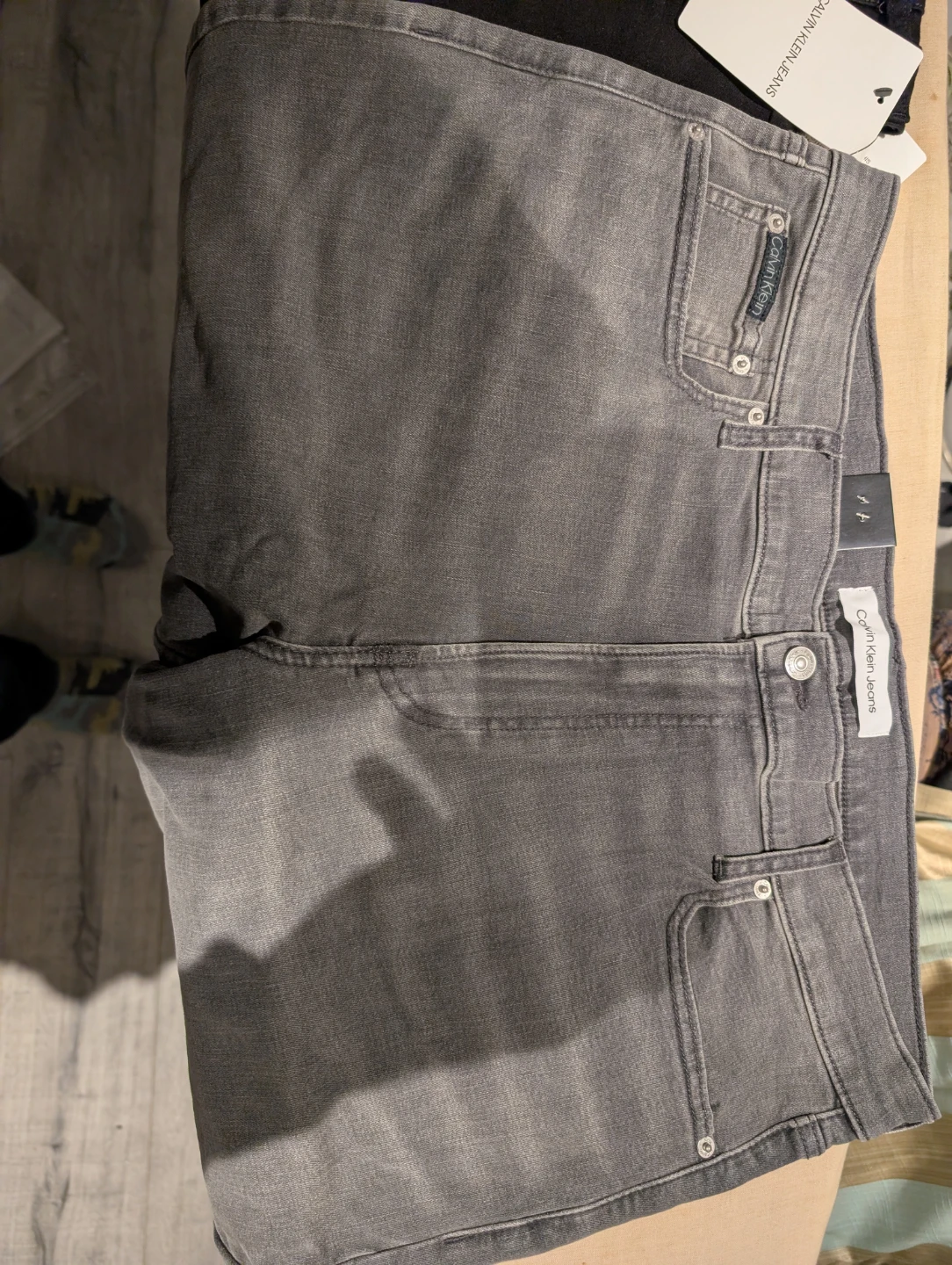 Calvin Klein Jeans Men's Straight Fit Grey Denim Jeans - photo 2