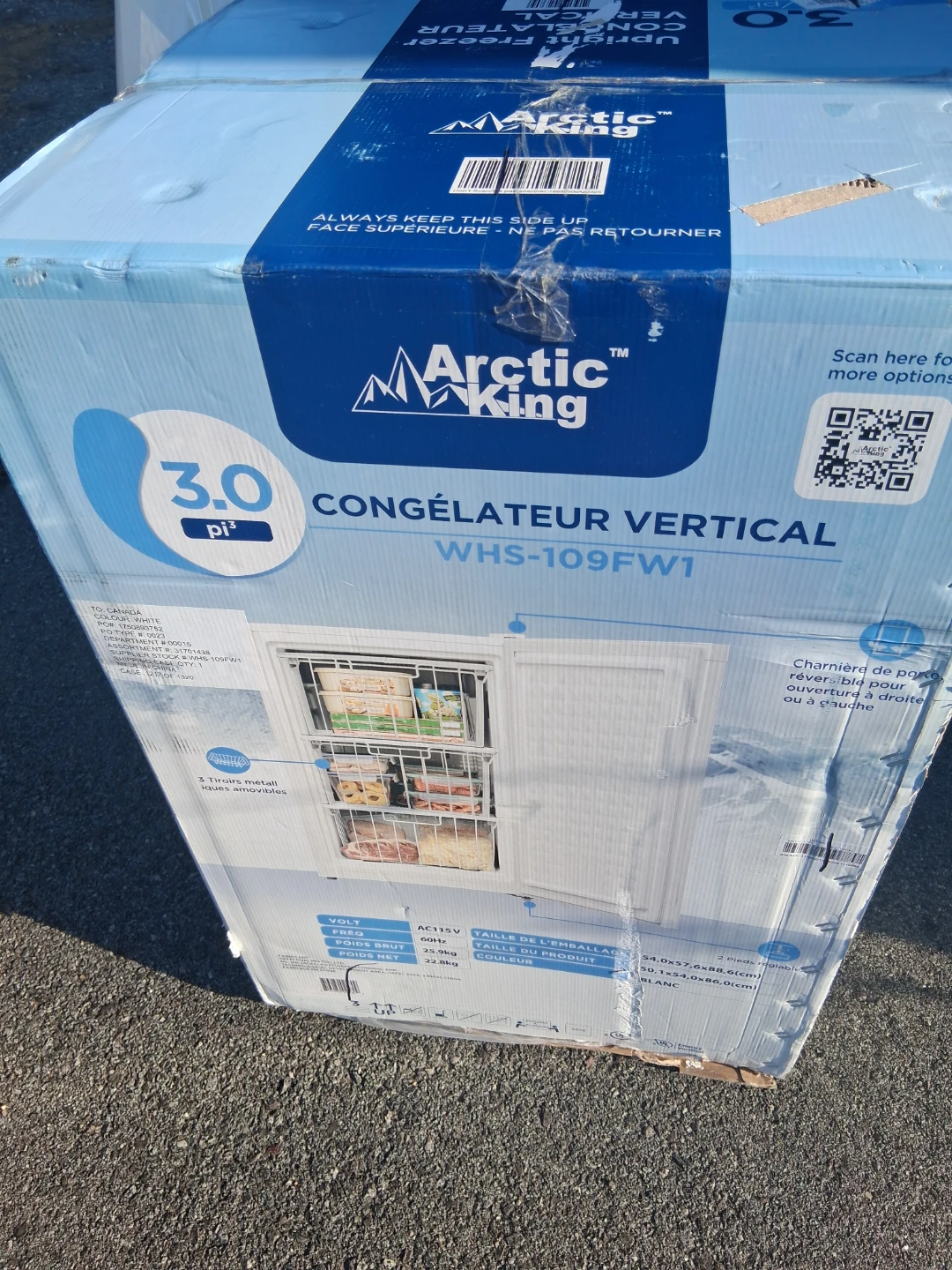 Arctic King 3.0 cu ft Upright Freezer - New in Box!