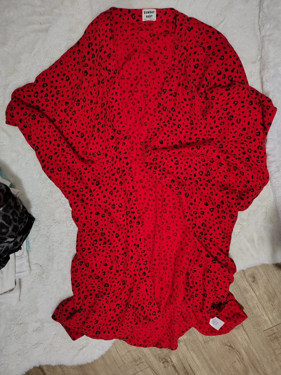 Sunday Best Kimono Red & Black xxs/XS/small/medium - photo 4