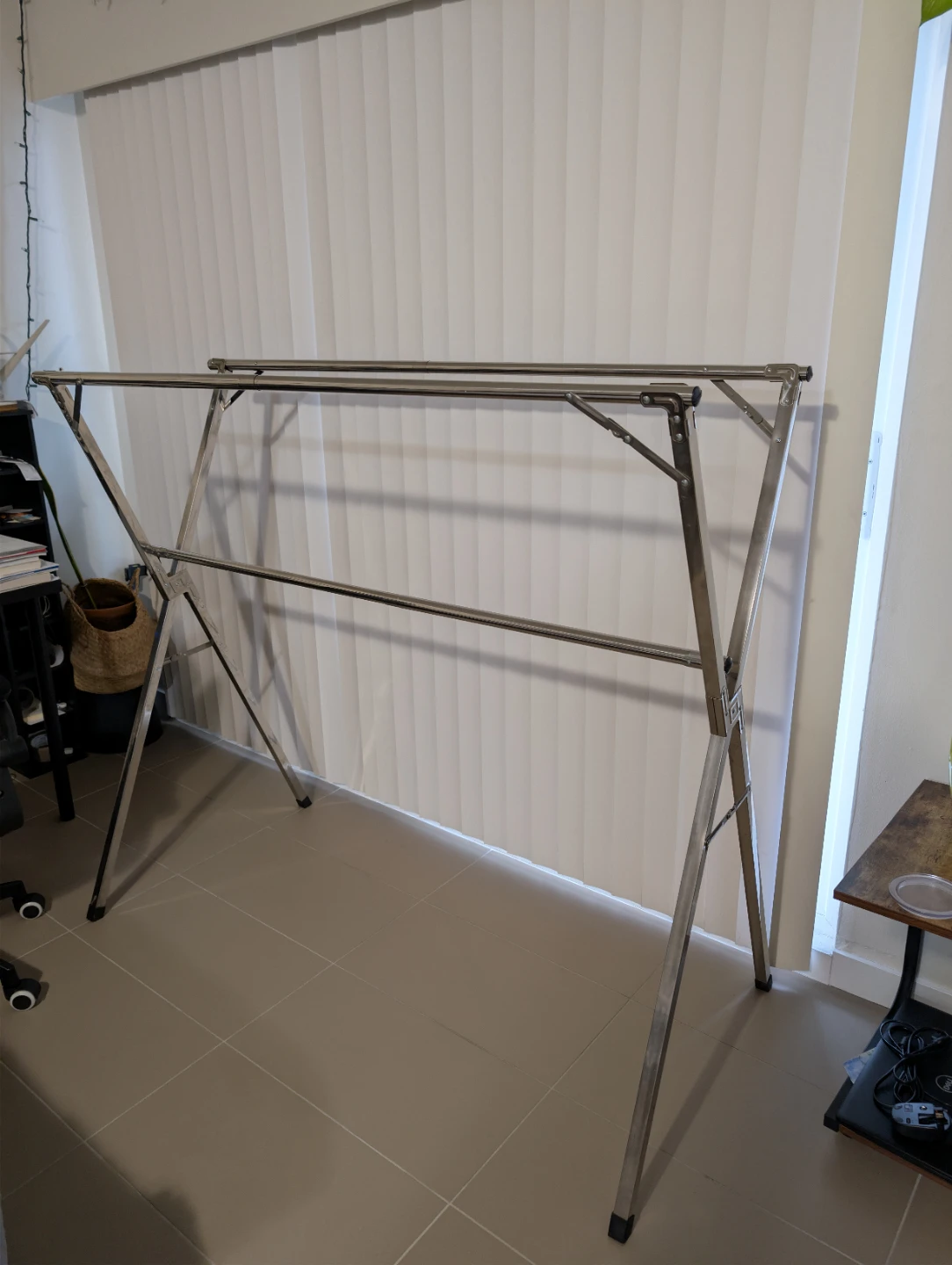Foldable Stainless Steel Clothes Drying Rack - photo 2