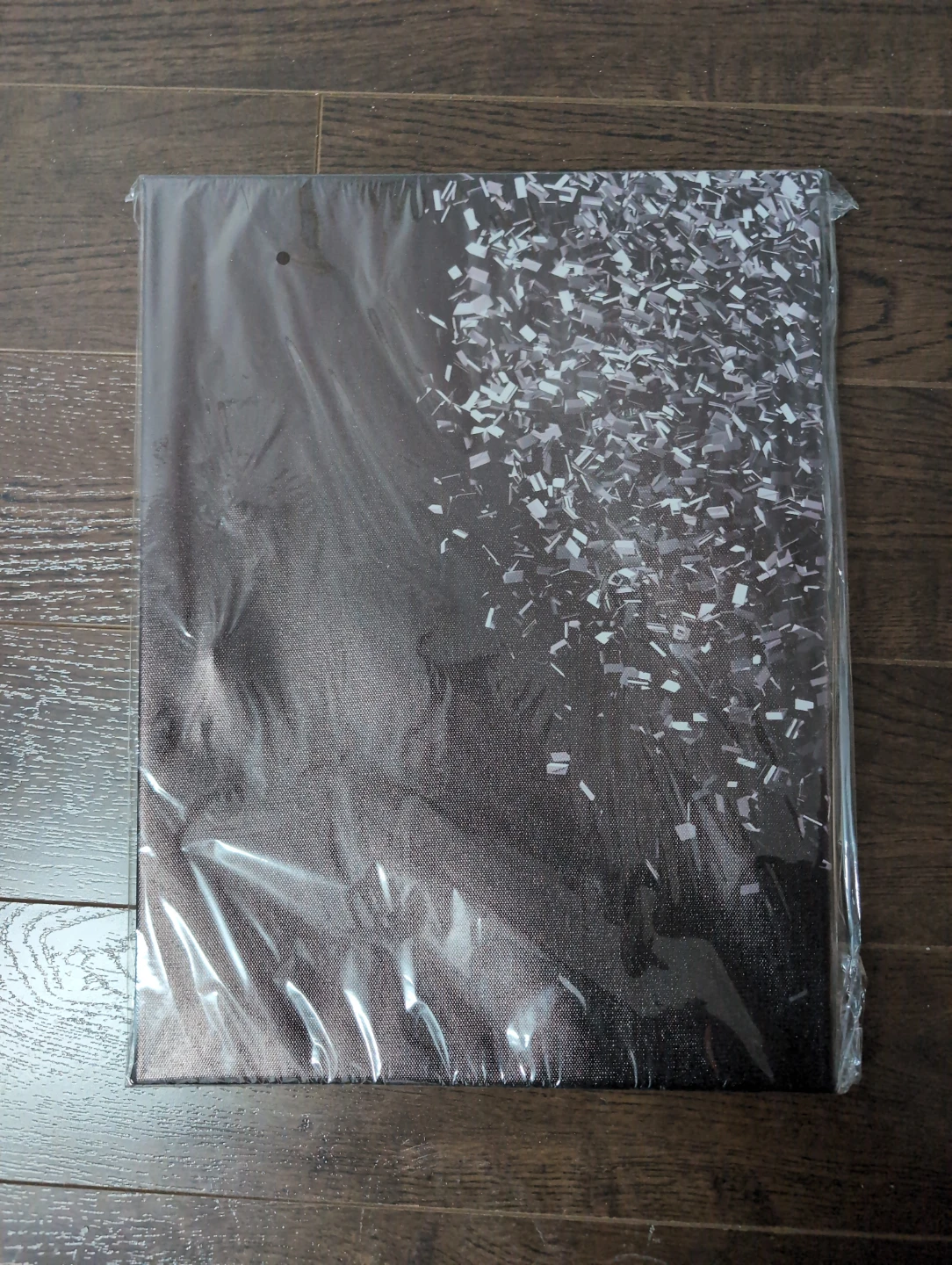 Wrapped Canvas Wall Art - Black & White Confetti Design