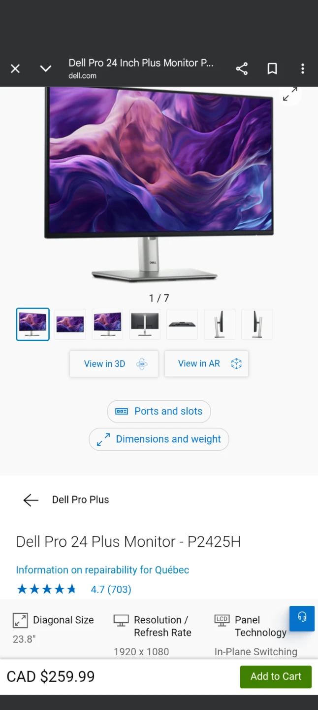 Brand New, in box Dell Pro Plus 24 inch Monitor - P2425H
