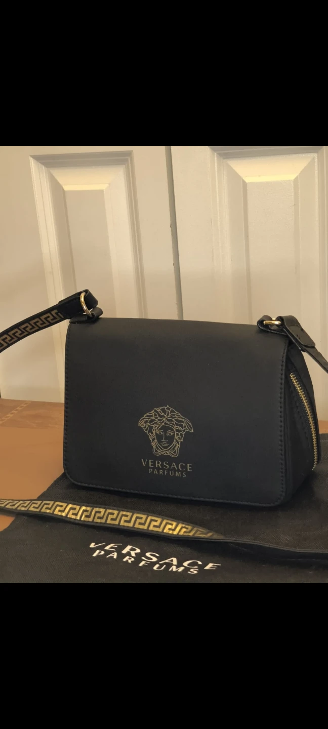 Versace Parfums Black Crossbody Bag