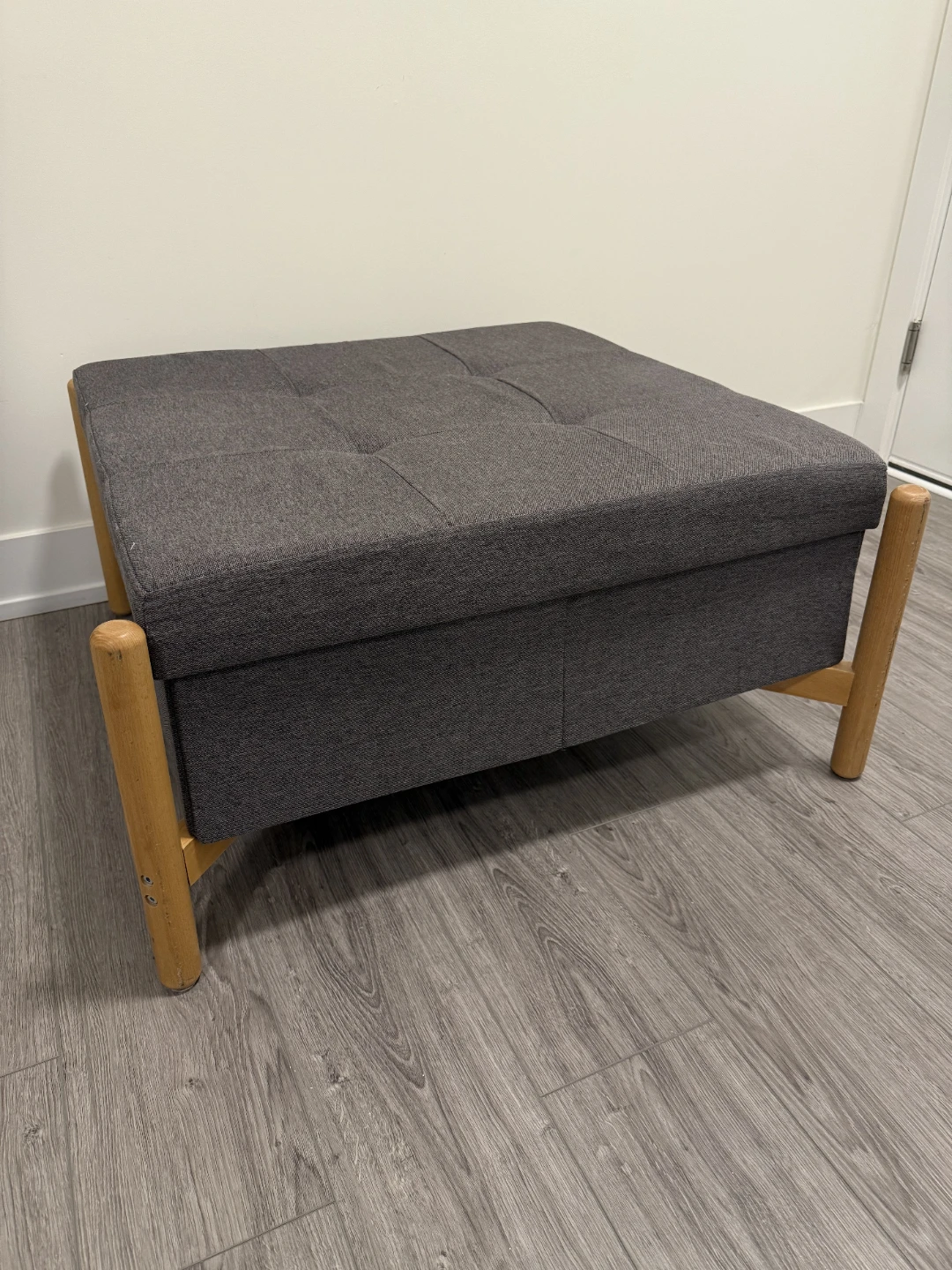 Grey Storage Ottoman