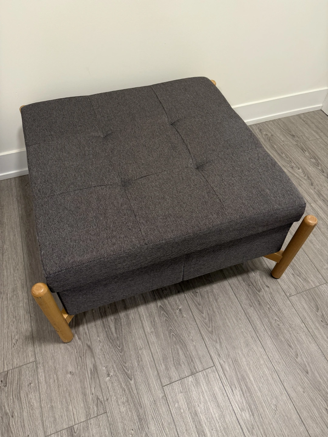 Grey Storage Ottoman - photo 2