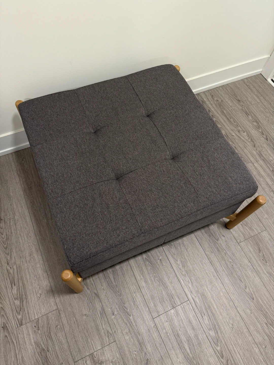 Grey Storage Ottoman - photo 3