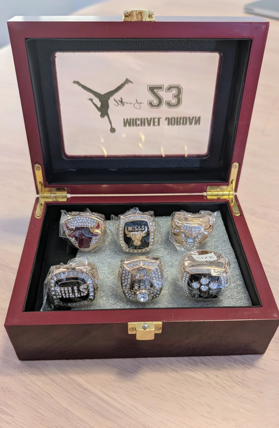 Brand New Michael Jordan Chicago Bulls Championship Rings Set