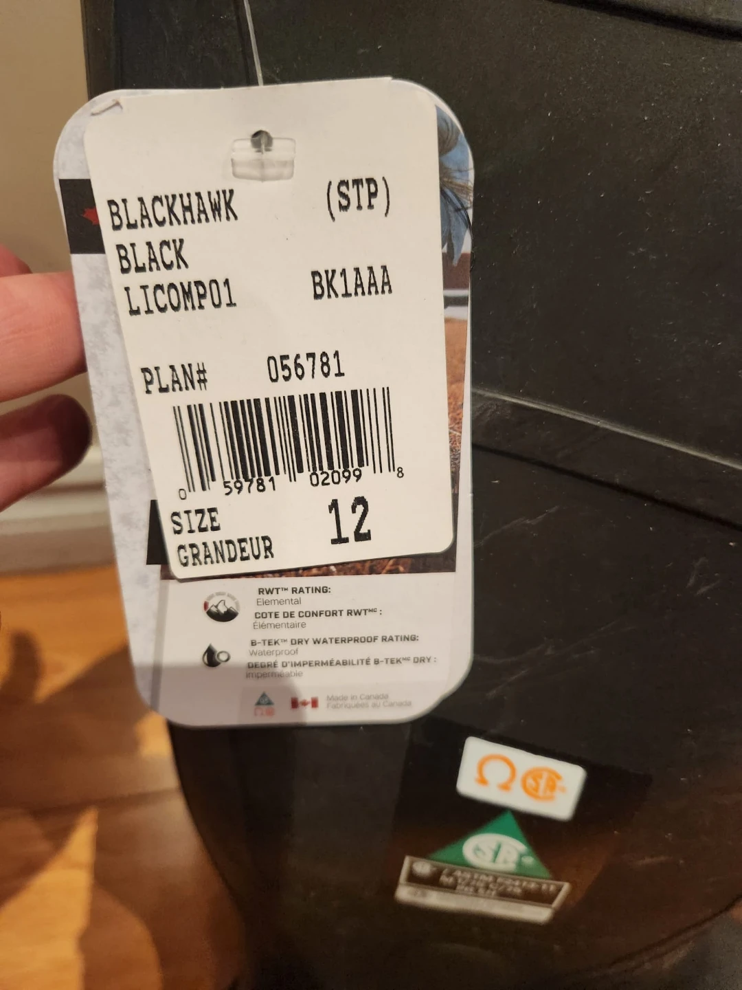 Safety Baffin Blackhawk STP Black Size 12 Boots - photo 3