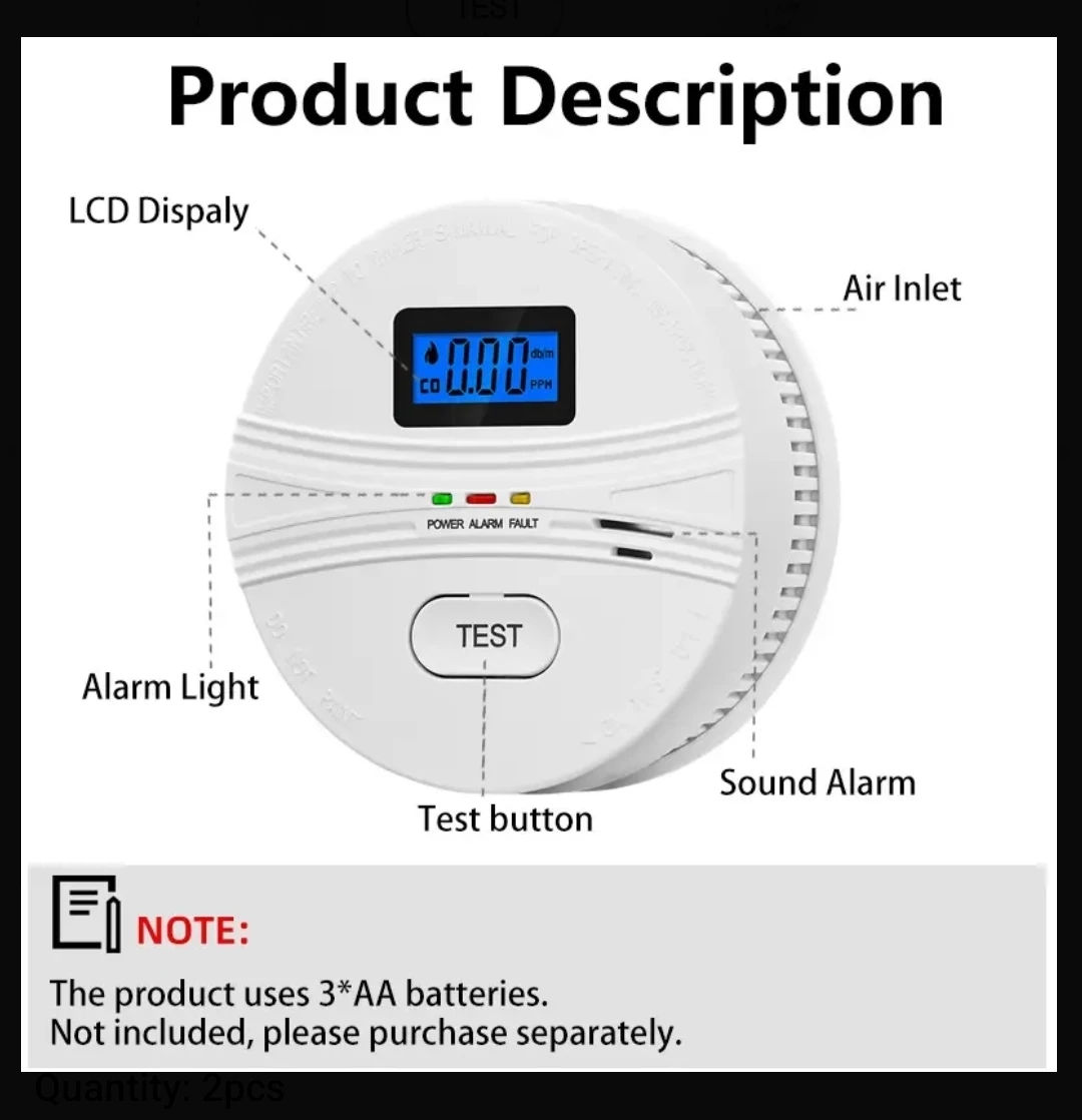 Smoke and CO Detector Alarm, NEW, 2 in 1 Alarm - photo 3