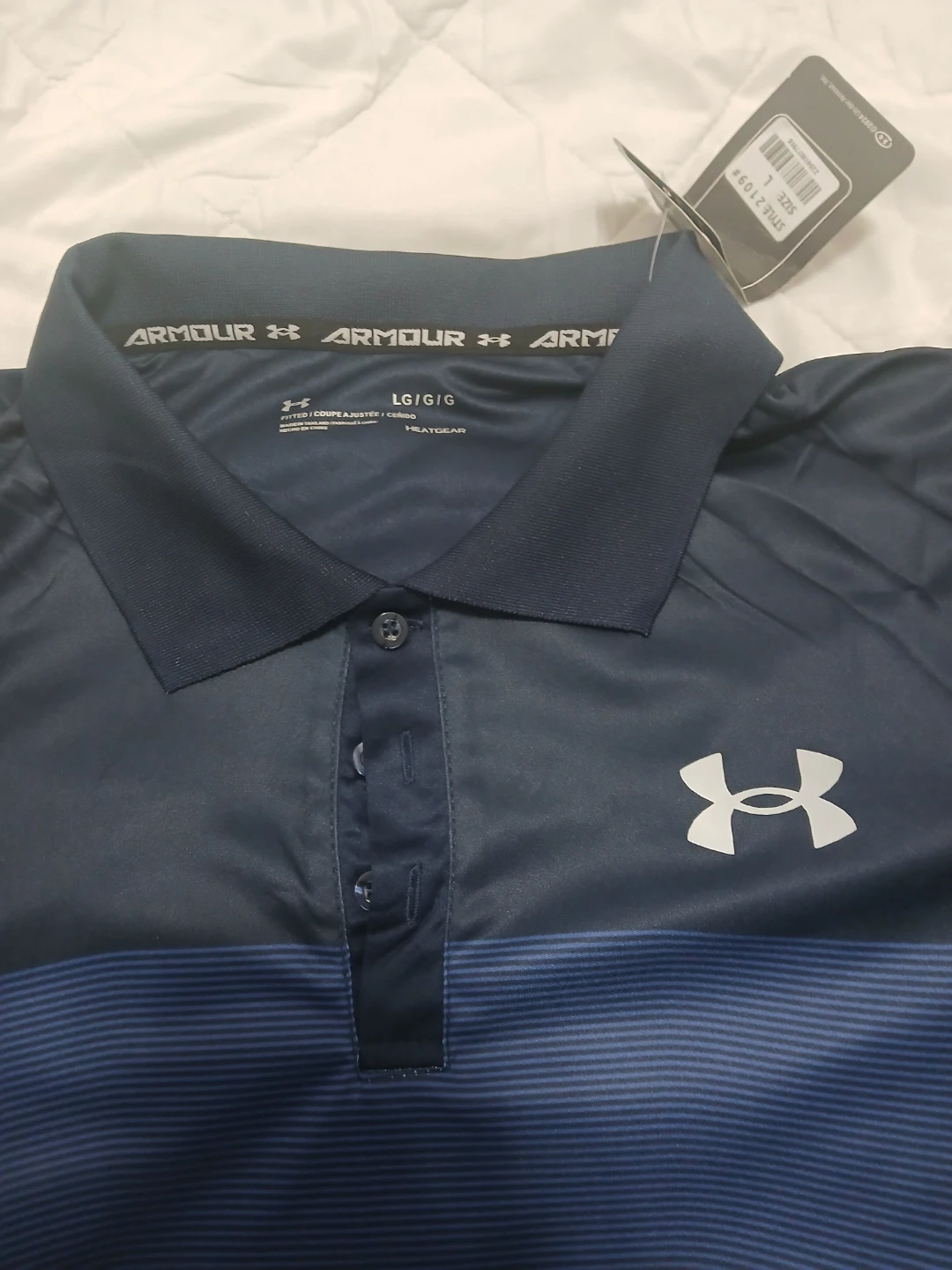 Under Armour HeatGear Polo Shirt - Navy Blue - L - photo 3
