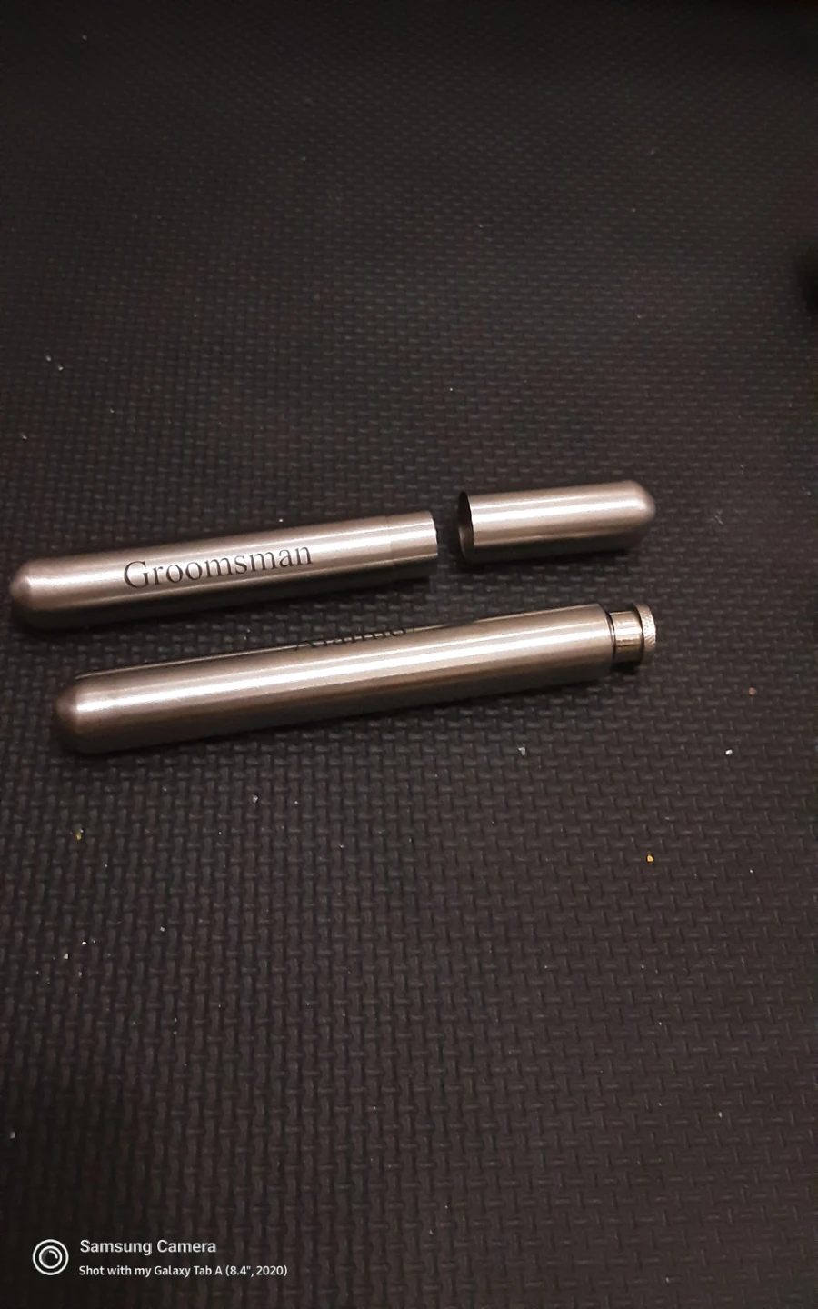 Custom  Stainless Steel Flask - Alaimo &  cigar  tube - photo 2