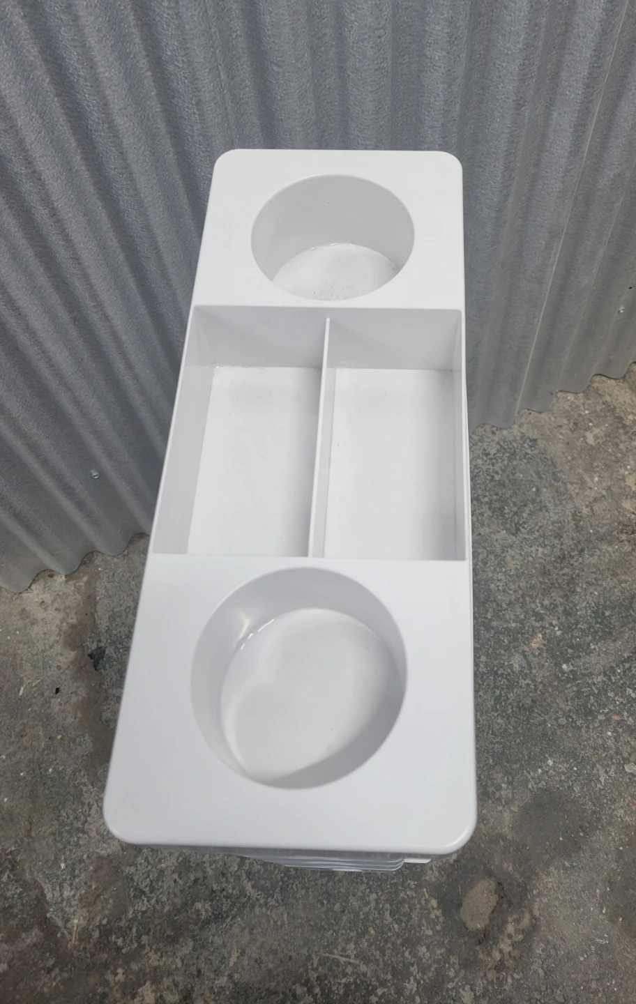 White Plastic Rolling Storage Cart - photo 3