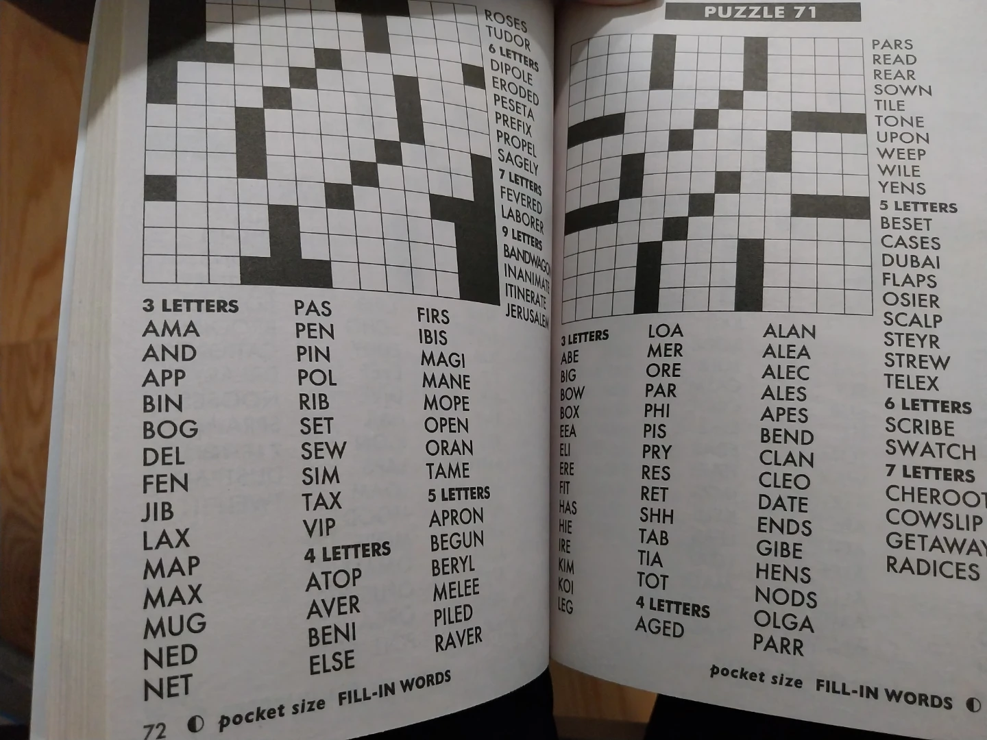 Fill-In Words Pocket Size Puzzle Book - Over 100 Puzzles - photo 2