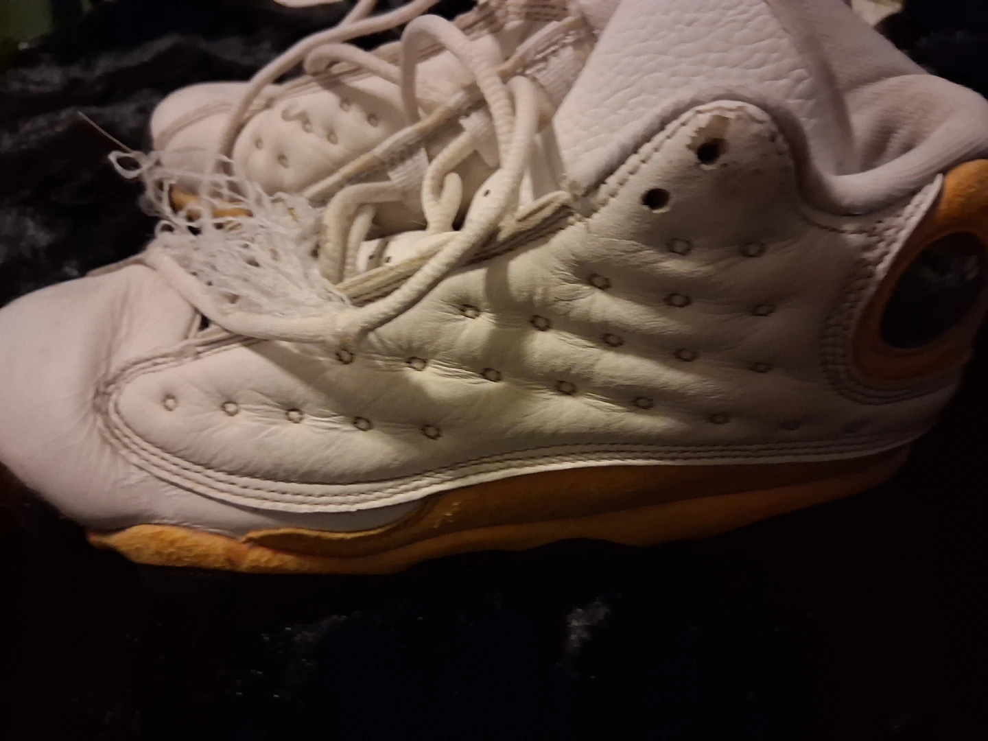 Jordan 13 Retro White/Yellow Sneakers - photo 3