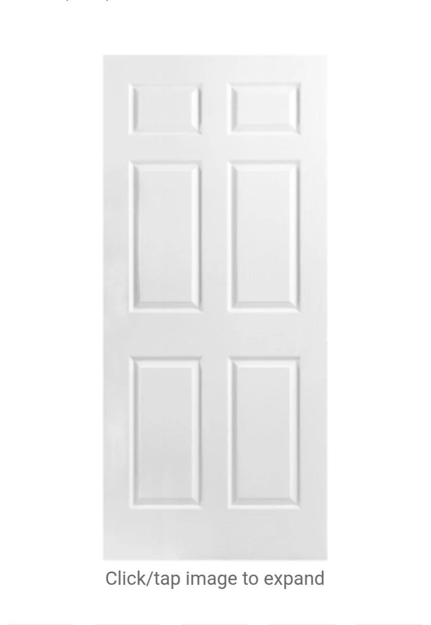 White Six-Panel Interior Door