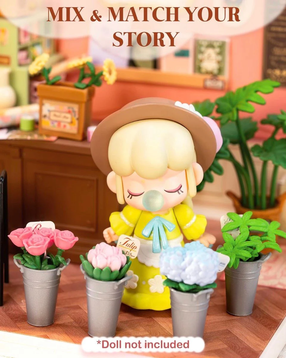🥕DIY Miniature Flower Shop Kit