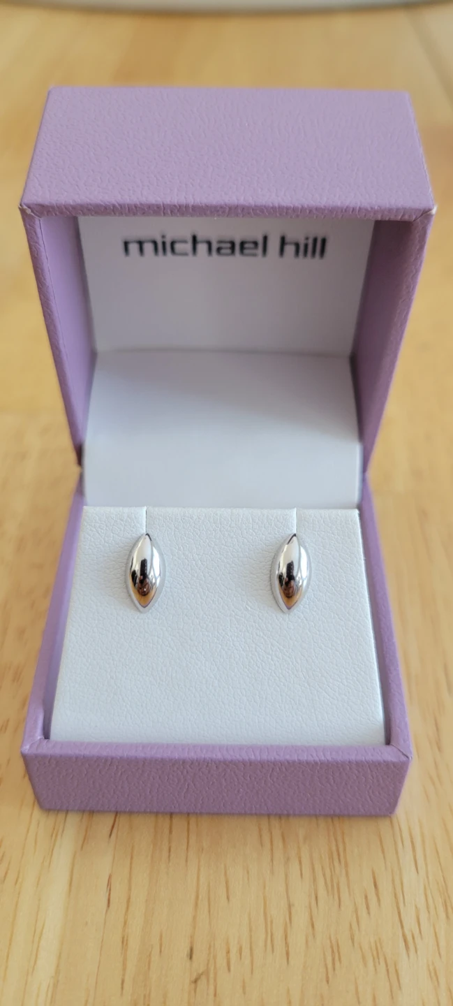 Michael Hill Silver Oval Earrings