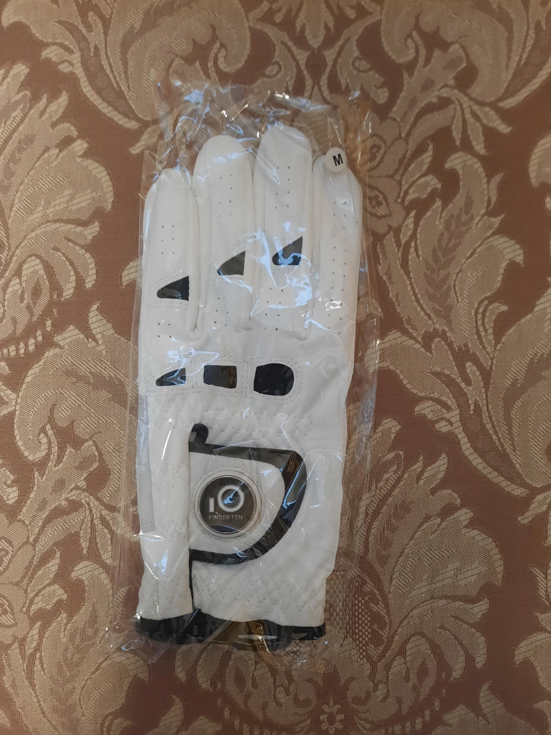 FINGER TEN Golf Glove - Medium, White