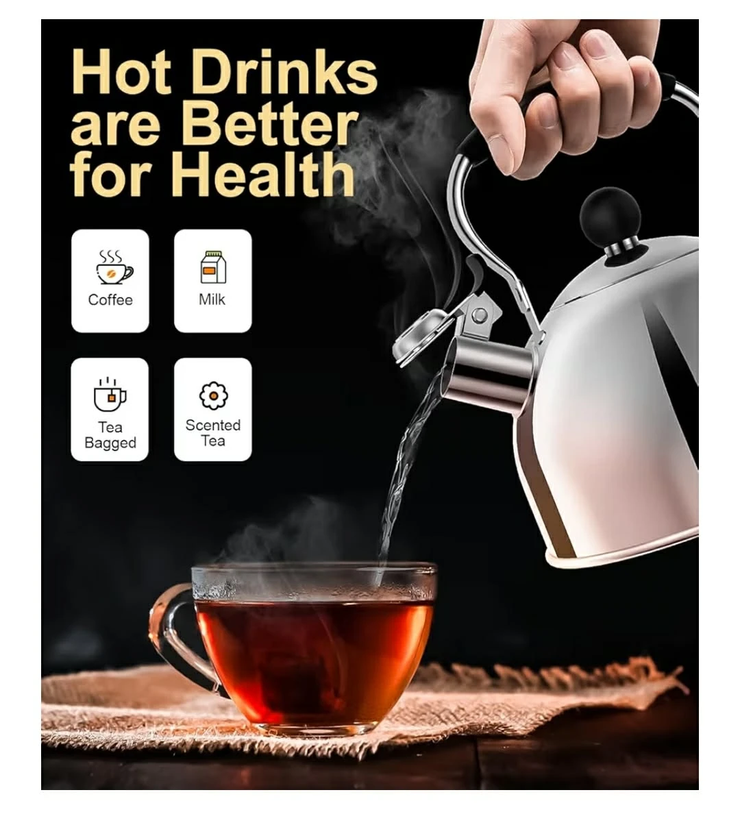 AMFOCUS Whistling Tea Kettle - 1.8 L - photo 2