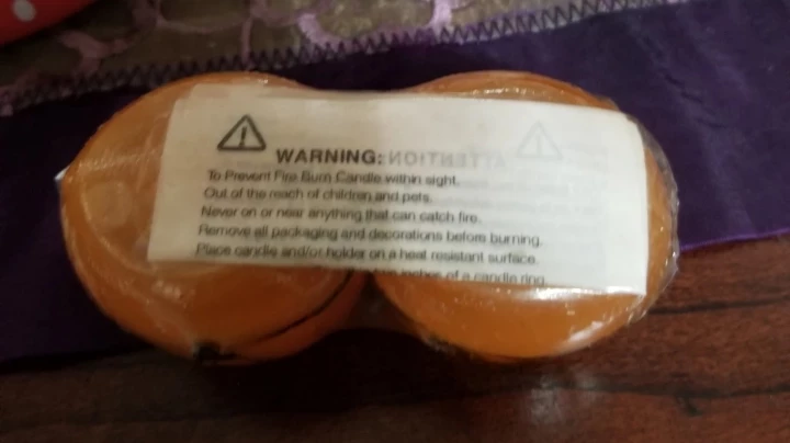 Pair of Orange Decorative Candles 🧡 - photo 3