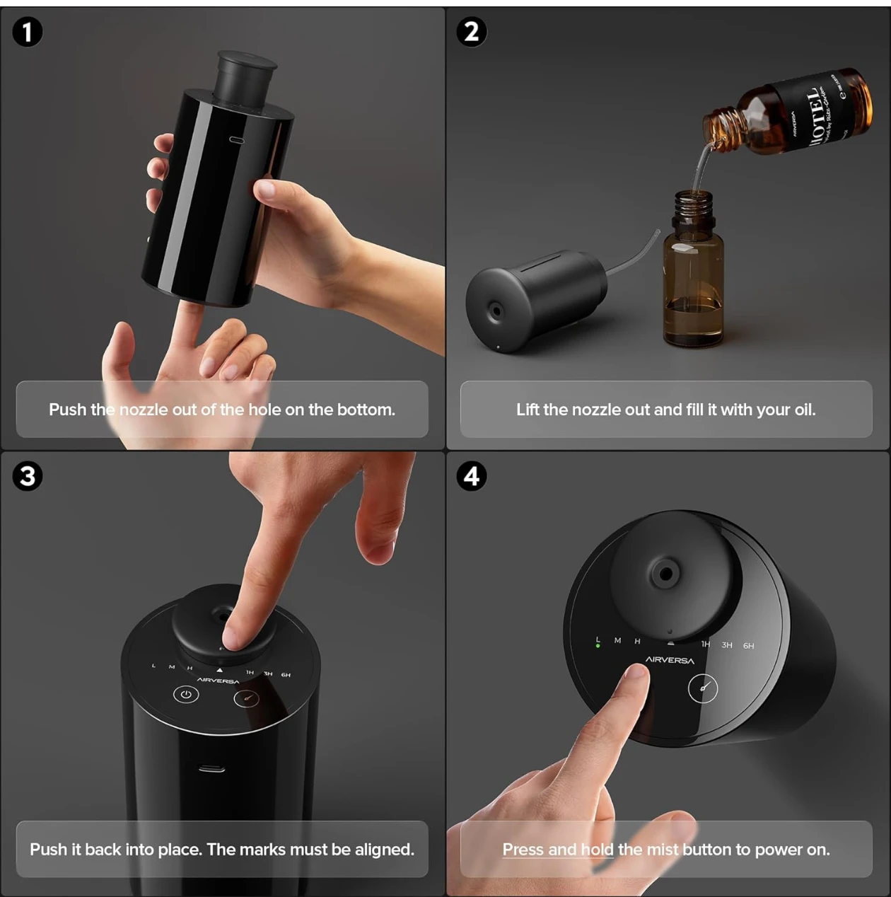 AIRVERSA SCENTA BASIC Waterless Diffuser - Black - photo 4