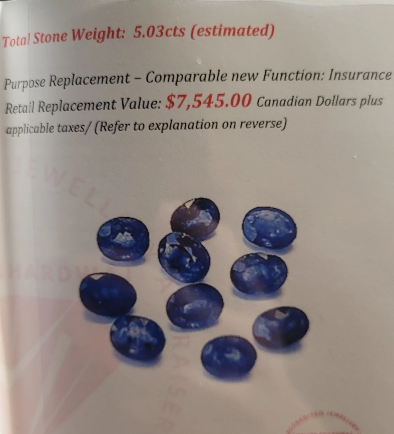 5.03ct Natural Blue Kashmir Sapphires