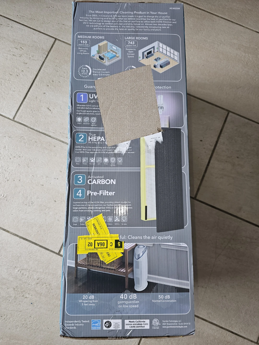 Germ Guardian Air Purifier HEPA + UV-C - photo 2