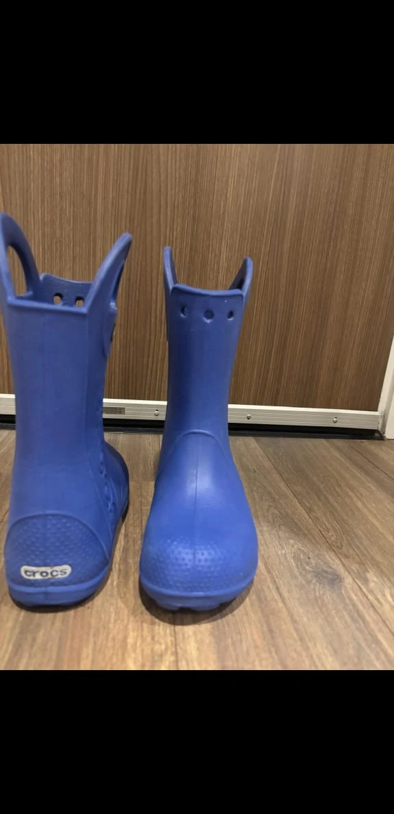 Crocs Handle It Rain Boots - Blue, Size J3 - photo 2