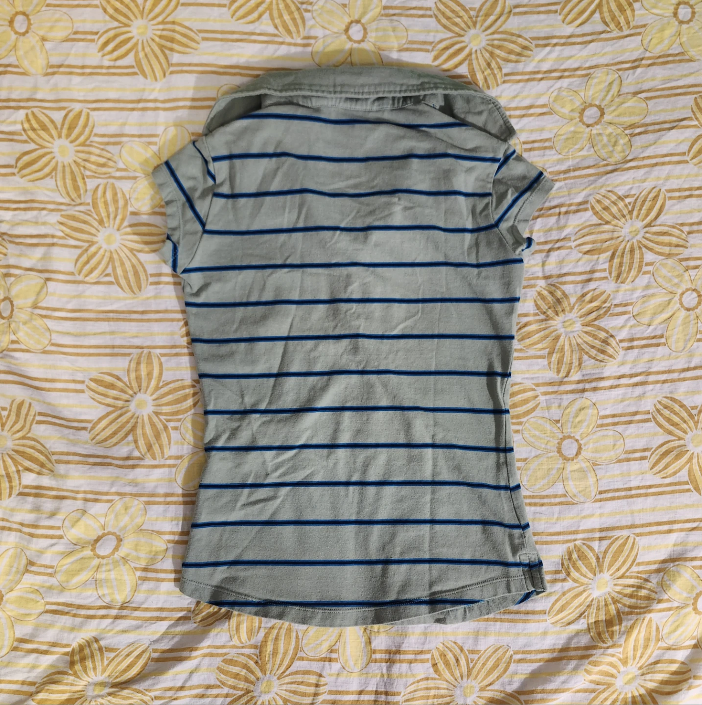 Garage Green and blue striped polo shirt - photo 2