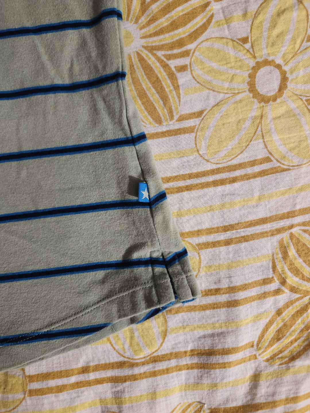 Garage Green and blue striped polo shirt - photo 4
