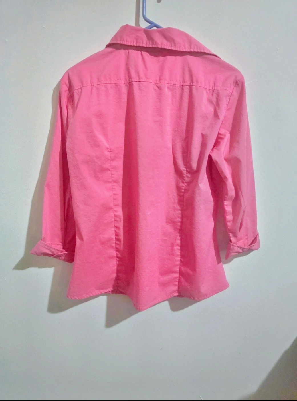 New York & Company Pink Stretch 3/4 Sleeve Blouse, Size XL - photo 4