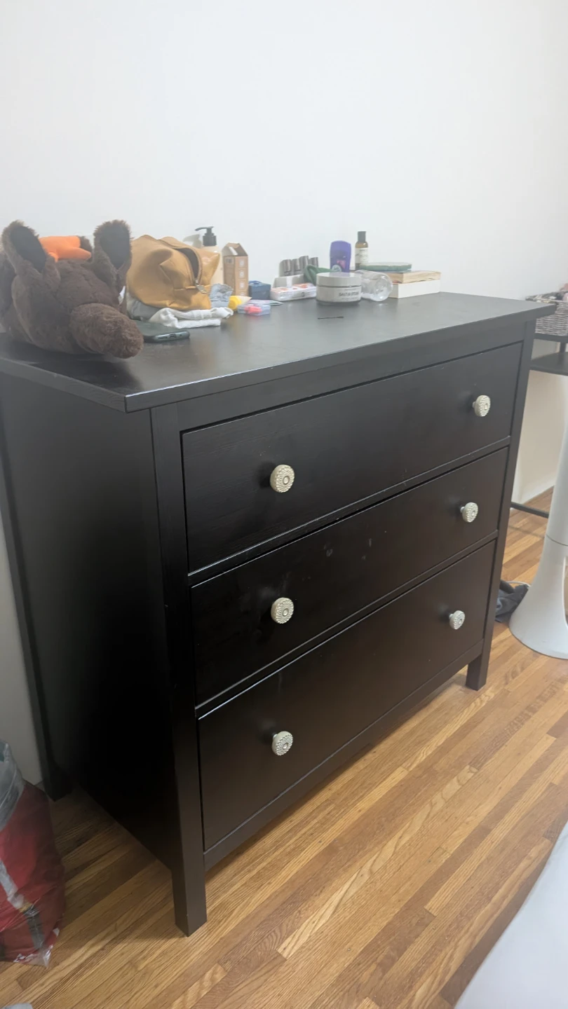 Black 3-Drawer Dresser - photo 2