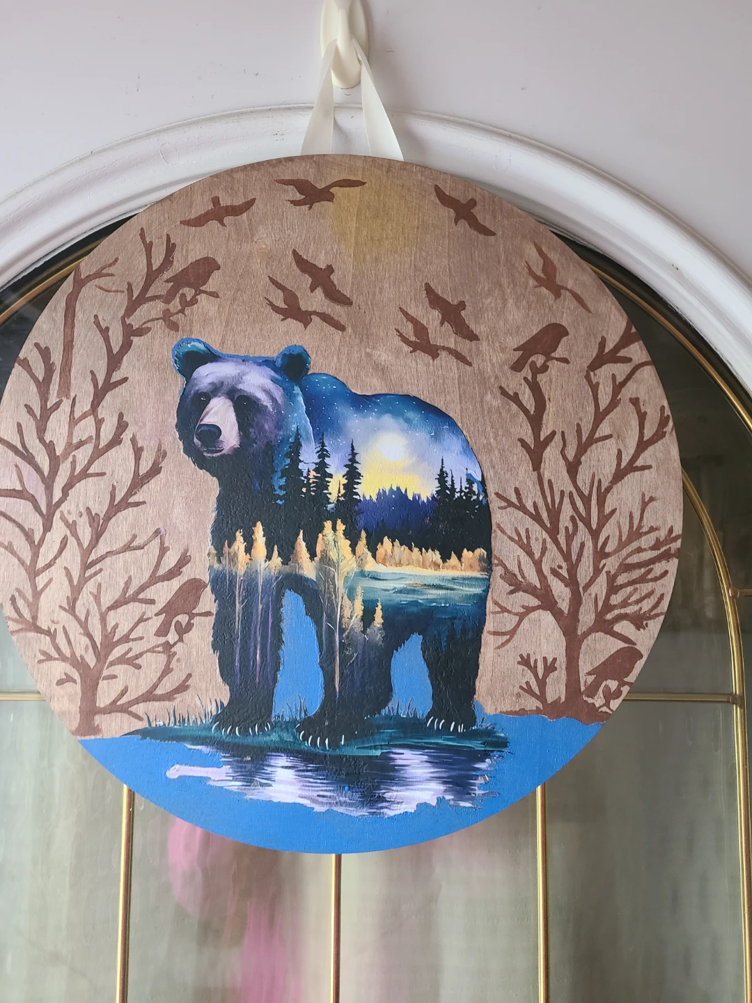 Handmade  Bear Wood Decoration