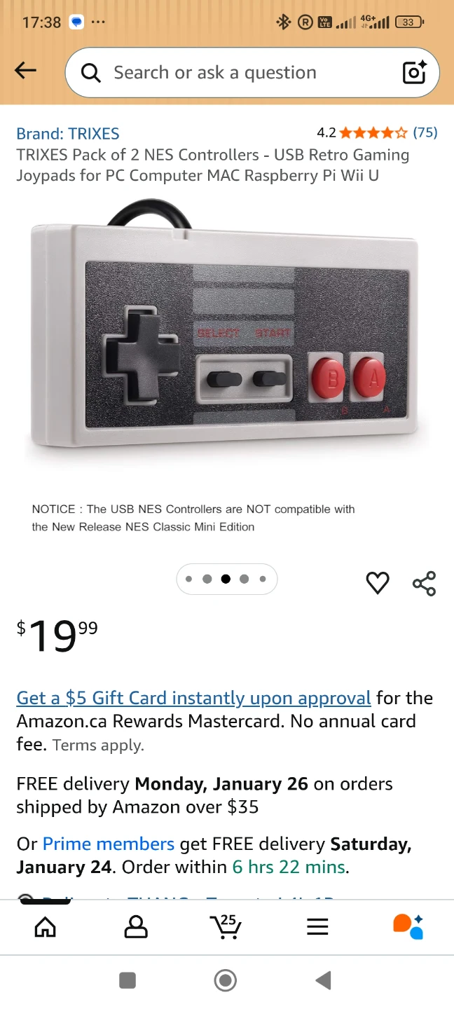 Trixes Pack of 2 NES Controllers - photo 5
