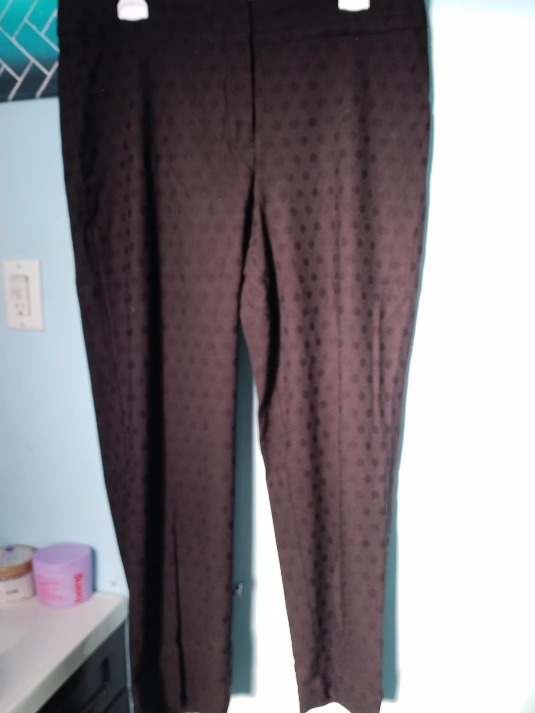 Peter Nygård Black Polka Dot Pants Size 14P