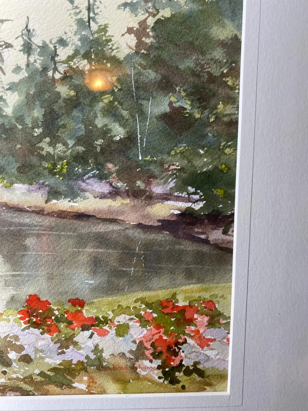 Roses and Boats by Barbara Johansen Framed Art - photo 3