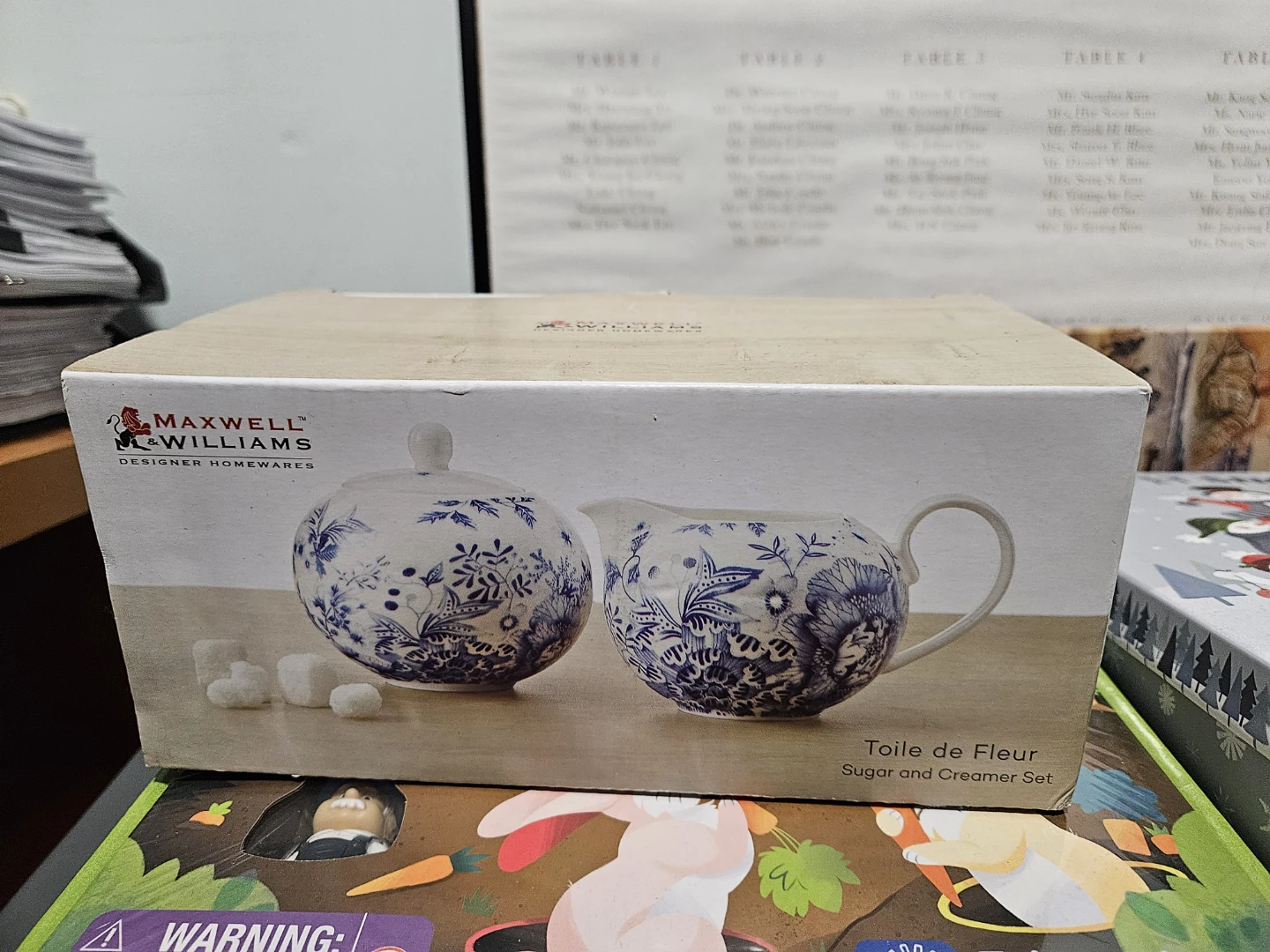 NEW Maxwell Williams Toile de Fleur Sugar and Creamer Set