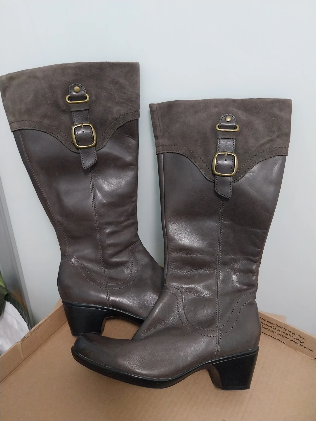 Clarks Women's Knee-High Boots - Brown Leather/Suede - photo 2