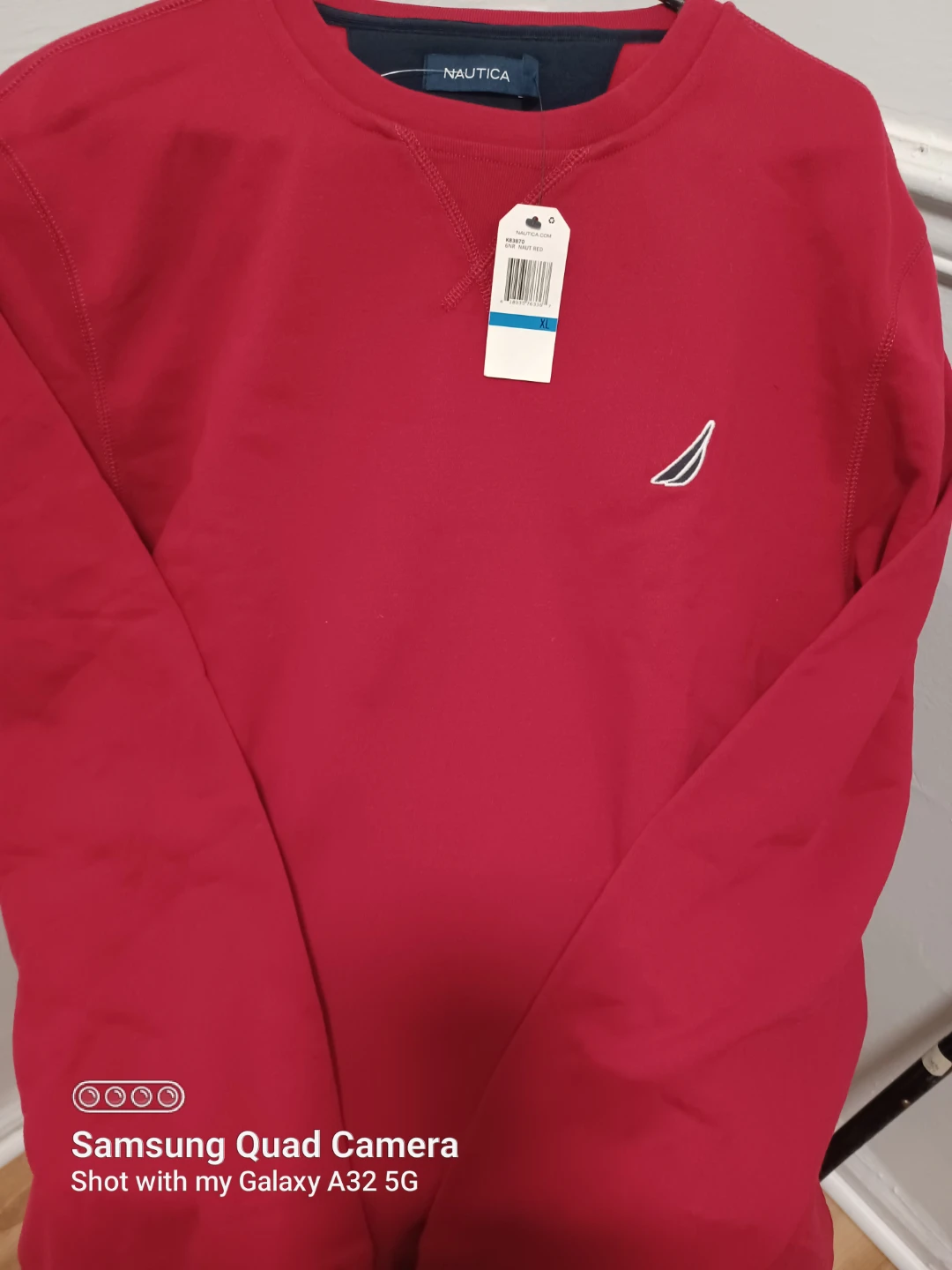 Nautica Red Sweatshirt - Size XL - New with Tags