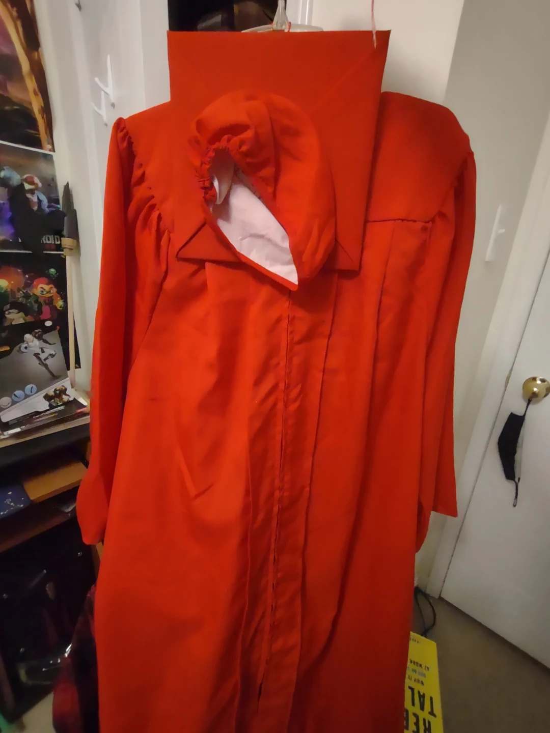 Red Graduation Gown with Cap