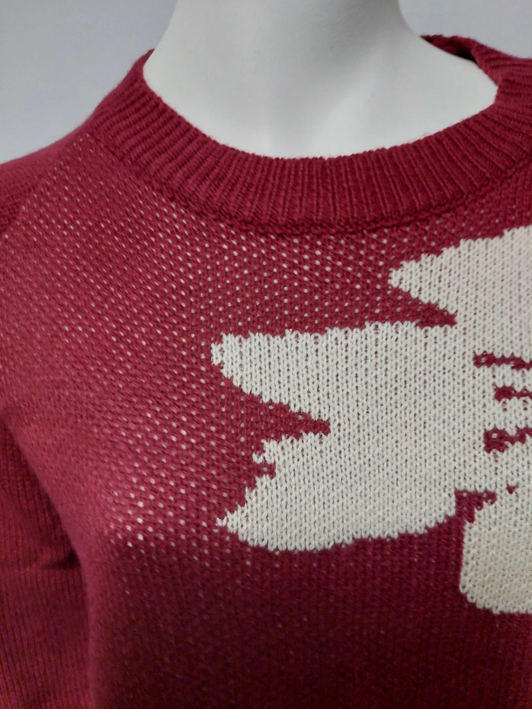 Women's Two-Tone Floral Knit Sweater Small - photo 2