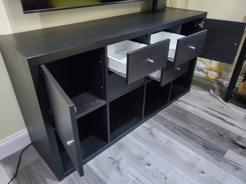Big IKEA Kallax Shelf - Black - photo 3