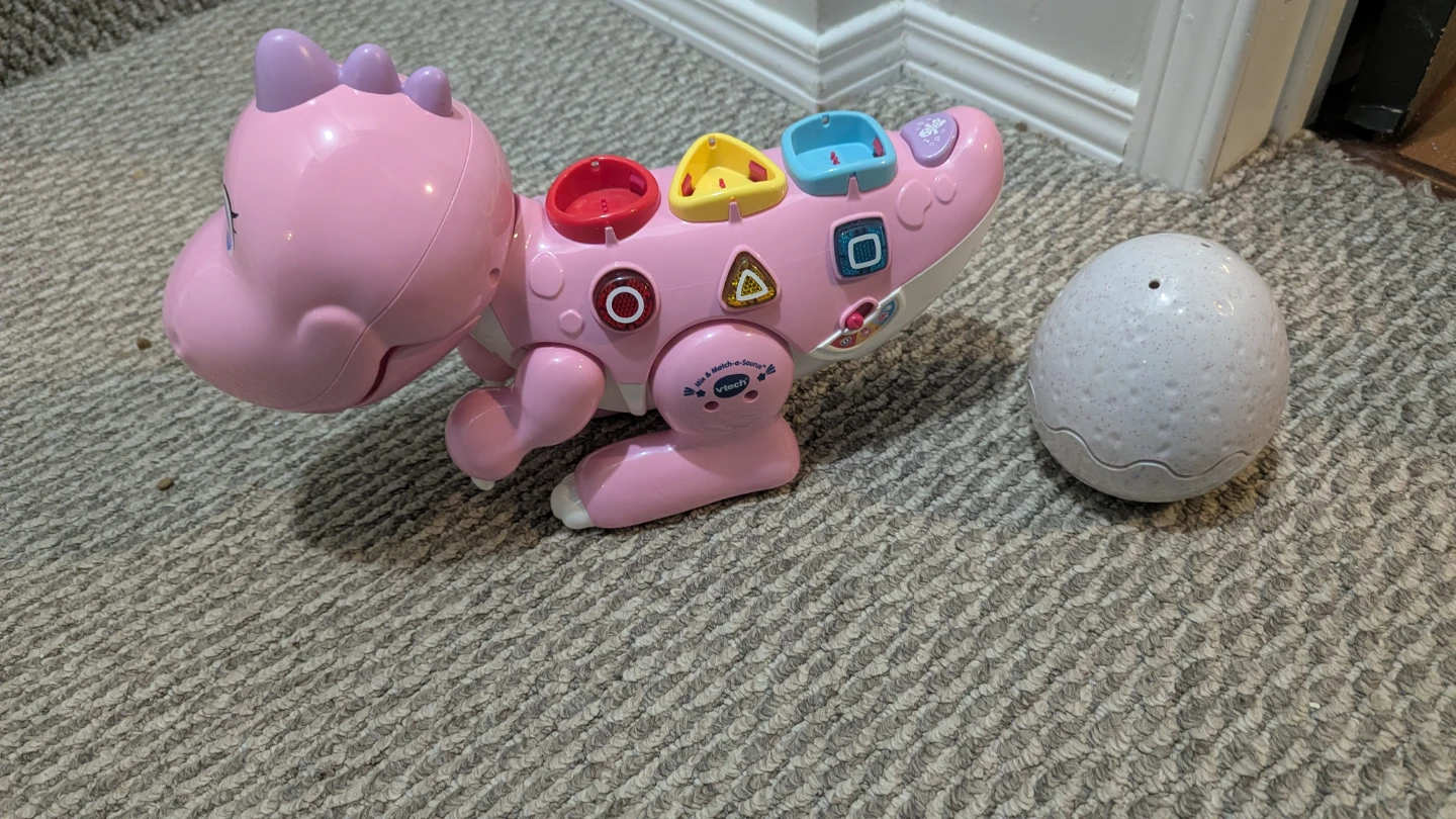 VTech Pink Dinosaur Shape Sorter Toy