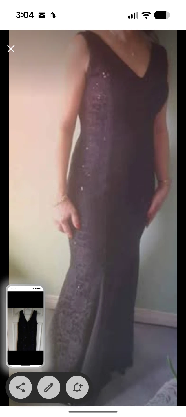 Black Lace Formal Gown - photo 2